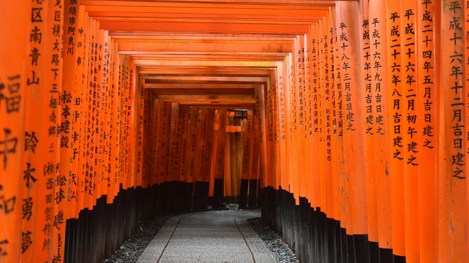 Torii gates at Fushimi Inari shrine in Kyoto