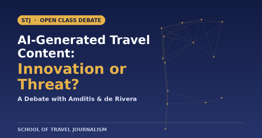 STJ debate on AI-generated travel content: innovation or threat, with Amditis and de Rivera