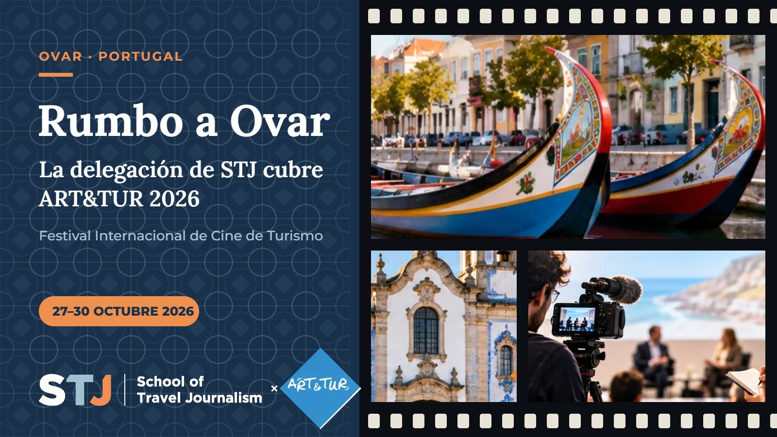 Delegación de la School of Travel Journalism en el festival ART&TUR 2026 de Ovar, Portugal