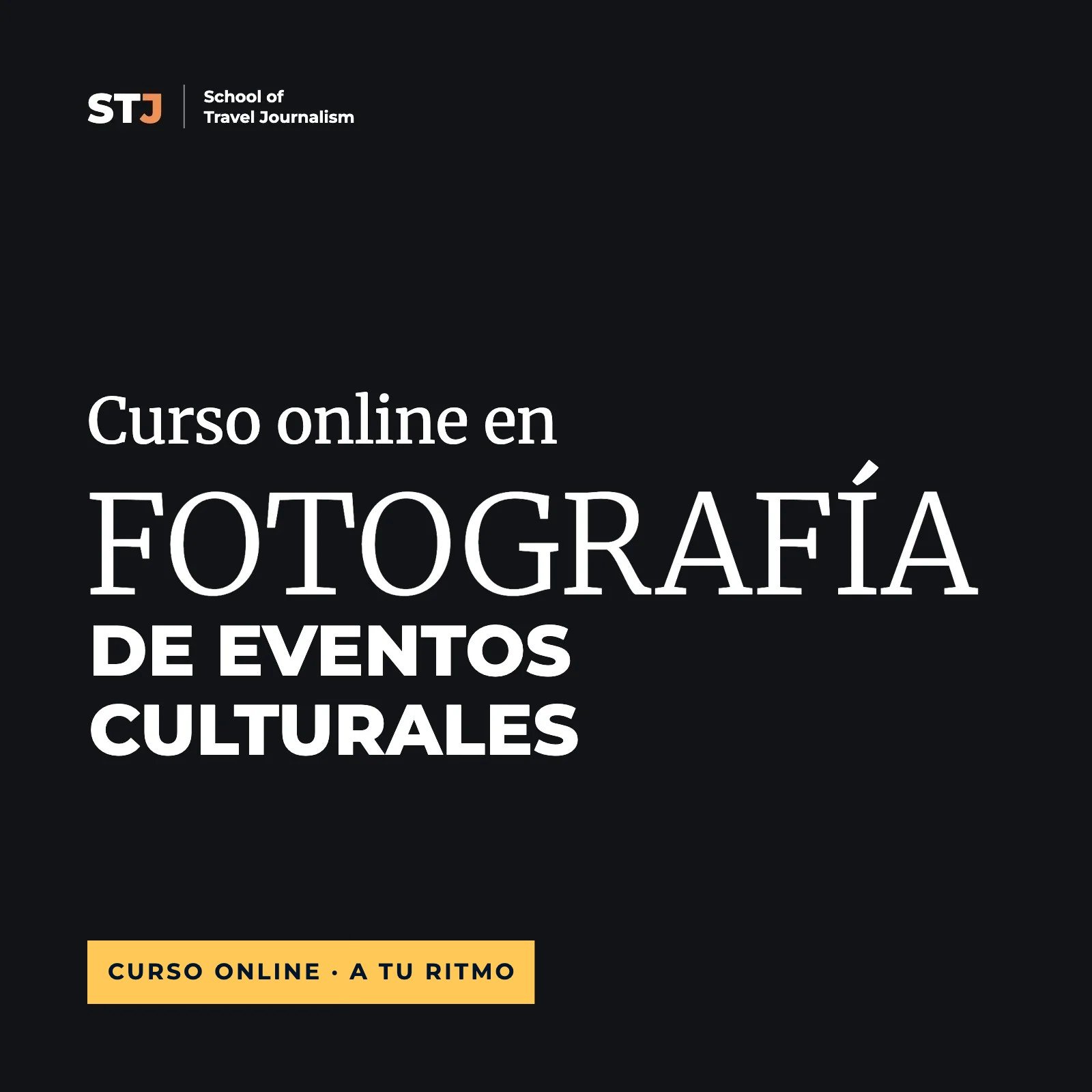 A tu ritmo: Curso online en Fotografía de Eventos Culturales