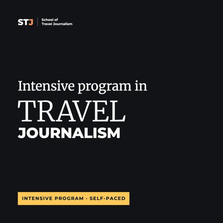 Online course in Travel Journalism Intensive Program